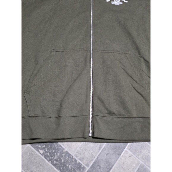 New Skull 1903 Harley-Davidson Motorcycle Men's Zip-Up Fleece Hoodie Size 3XL - Picture 7 of 8